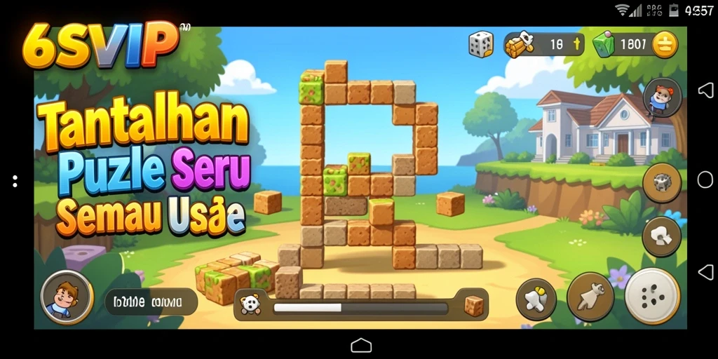 Gameplay seru di 6SVIP, memecahkan teka-teki untuk meraih skor tertinggi.