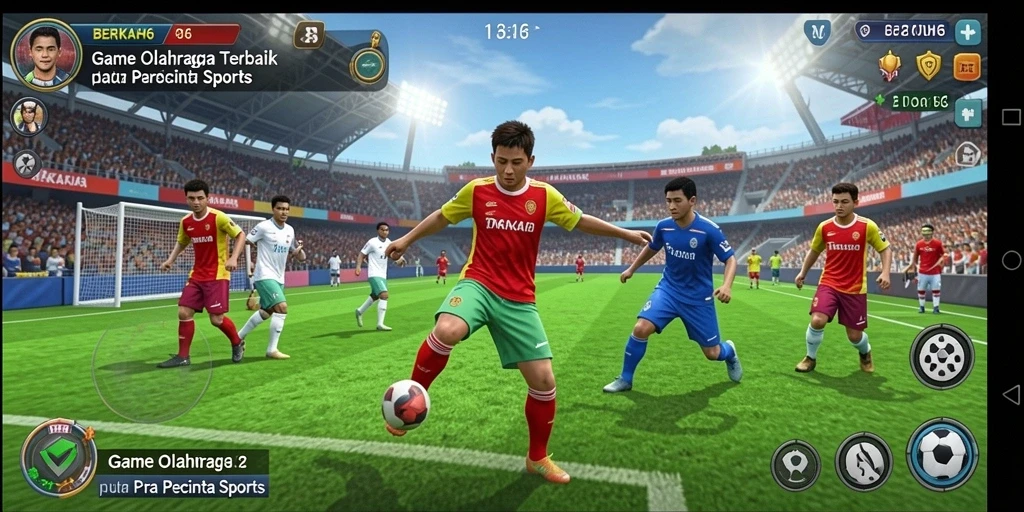 Tangkapan layar utama BERKAH6 menampilkan pertandingan olahraga yang seru.