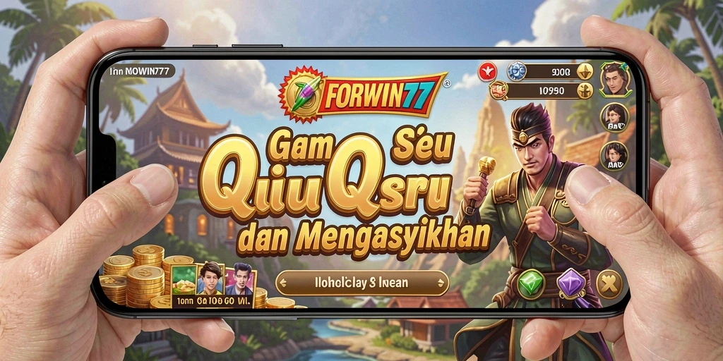 Tangkapan layar FORWIN77 menampilkan aksi seru dalam permainan QiuQiu.