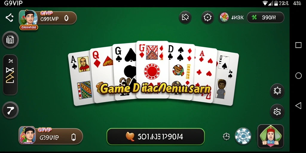 Screenshot G9VIP menampilkan gameplay domino yang seru dan interaktif.