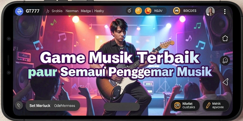Screenshot gameplay GT777 yang menampilkan momen seru bermain musik.