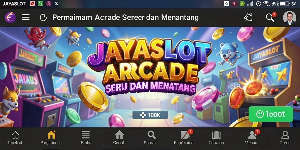 Screenshot utama menampilkan gameplay seru JAYASLOT dengan tantangan menarik.
