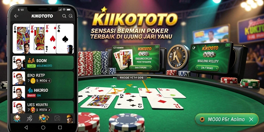 Gameplay KIKOTOTO yang menegangkan dengan banyak pemain poker.