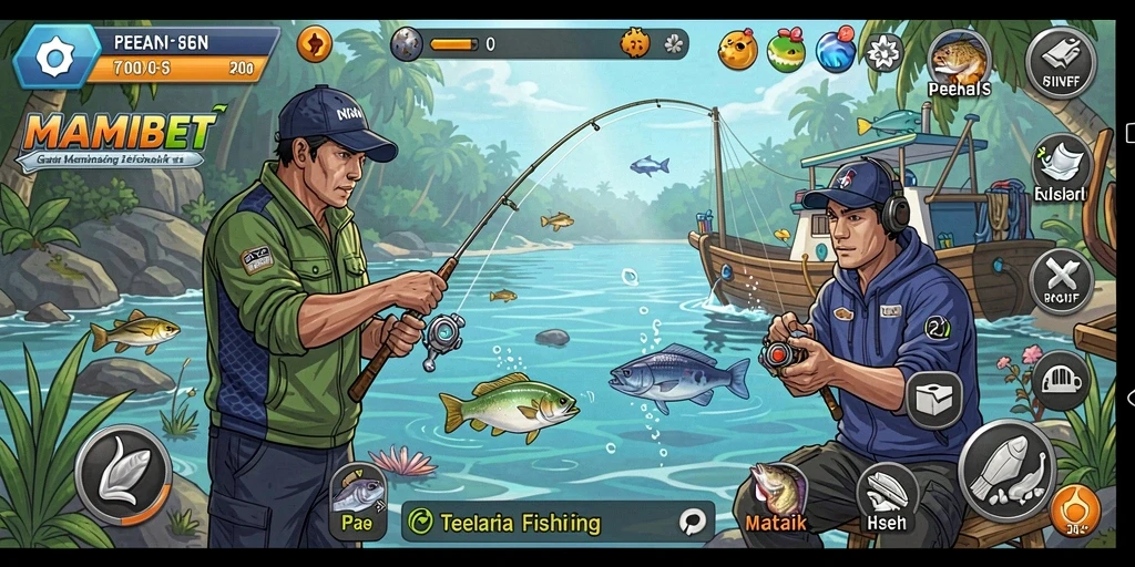 Tampilan gameplay MAMIBET yang memukau dalam dunia memancing.