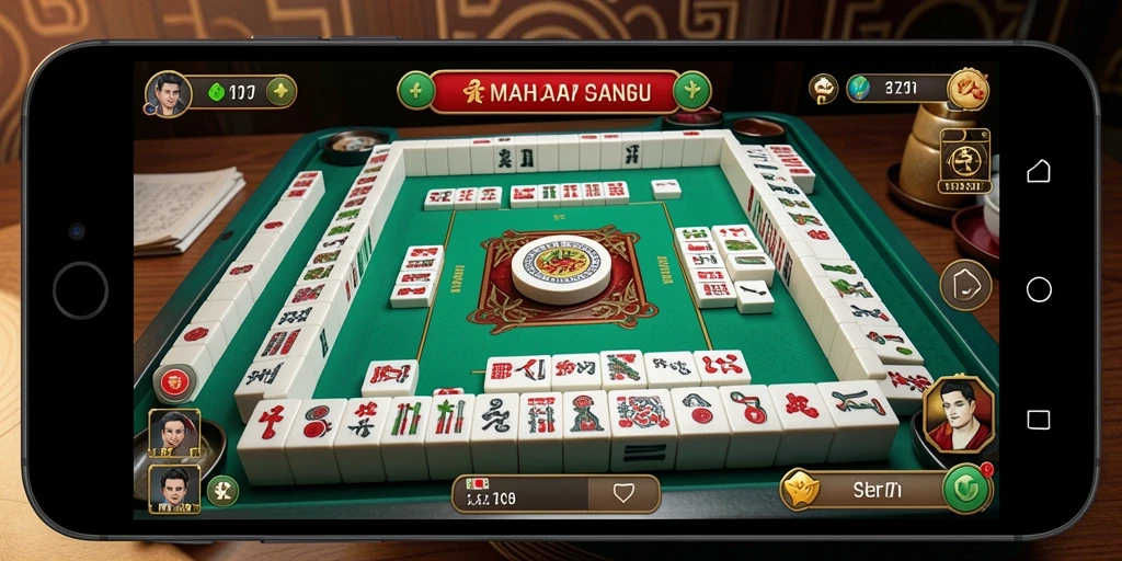Gameplay NEX777 menampilkan aksi seru permainan Mahjong yang mendebarkan.
