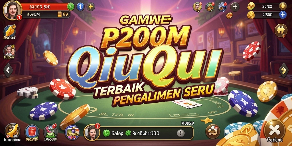 Tampilan screenshot P200M yang menunjukkan keseruan gameplay QiuQiu.