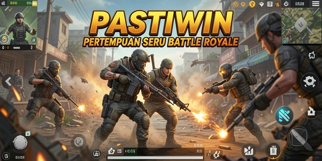 Tampilan gameplay seru PASTIWIN dalam pertempuran Battle Royale.