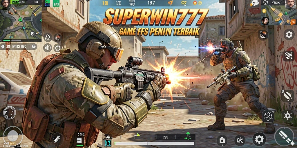 Tangkapan layar dari pertarungan seru dalam SUPERWIN777 FPS.