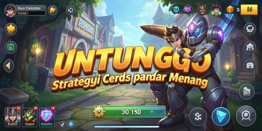 Screenshot gameplay UNTUNGGO dengan pertempuran strategi mendebarkan.