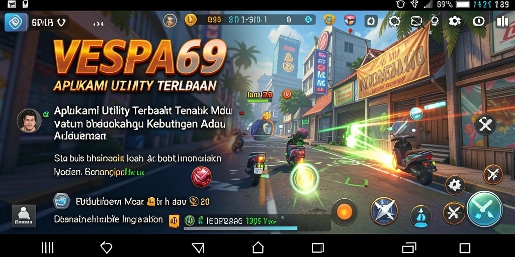 Tampilan utama VESPA69 dengan fitur-fitur Utility yang menarik.